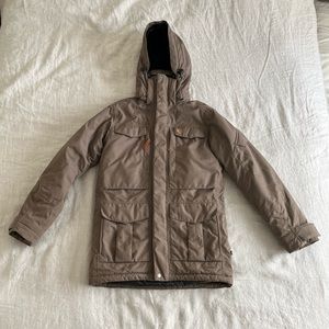 Fjallraven light brown/tan Singi down parka men’s size xs